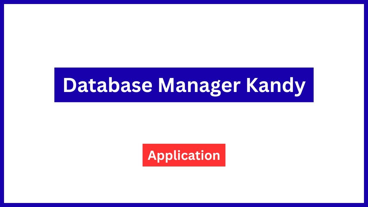 Database Manager Kandy